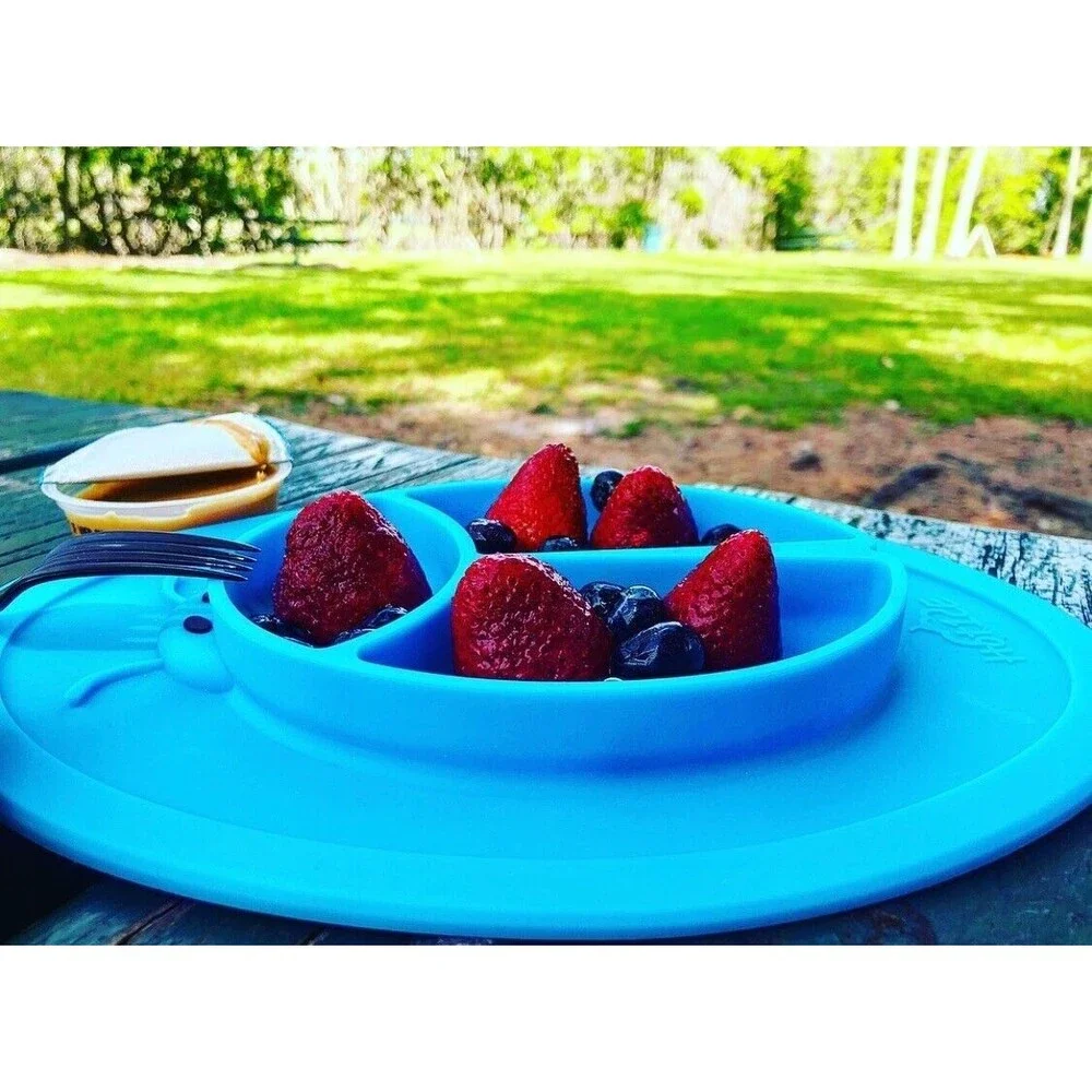 2-Pack Ladybug Silicone Placemat Baby Plate - Cute Suction Feeding Mat, BPA Free
